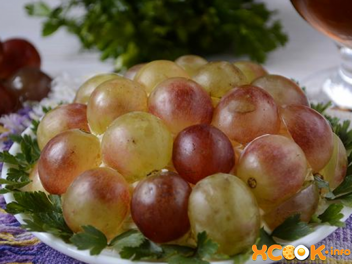 Салат «гроздь винограда» с курицей пошаговый рецепт быстро и просто