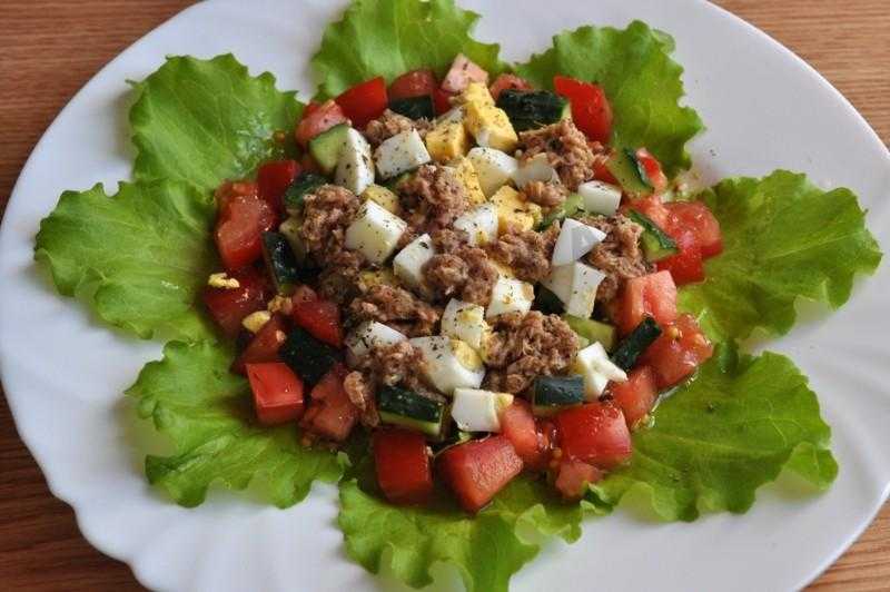 Салат с кукурузой и тунцом (консервированным)