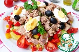 Салат с тунцом, кукурузой и майонезом на скорую руку рецепт с фото пошагово - 1000.menu