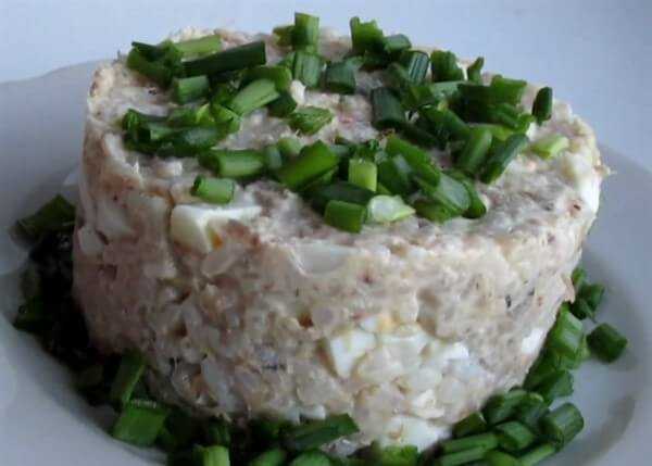 Рецепты салат с рыбой и рисом