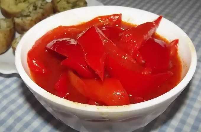 Перец на зиму томатной пастой