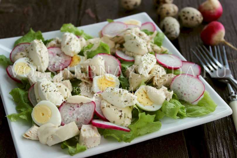 Рецепты салатов с перепелиными яйцами