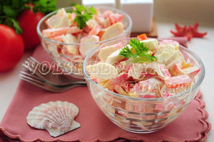 Салат красное море - как приготовить с крабовыми палочками, кальмарами или рыбой по рецептам с фото