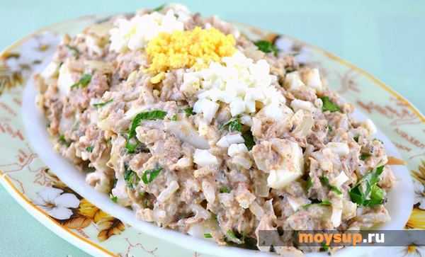 Рецепты салат рыбный с рисом