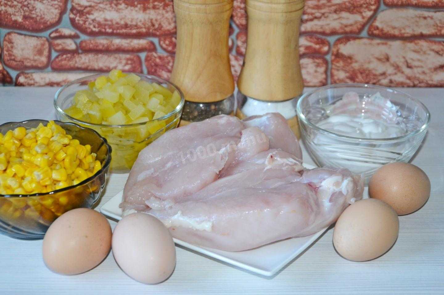Салат с копченой курицей и ананасами - доступен по своей стоимости: рецепт с фото и видео