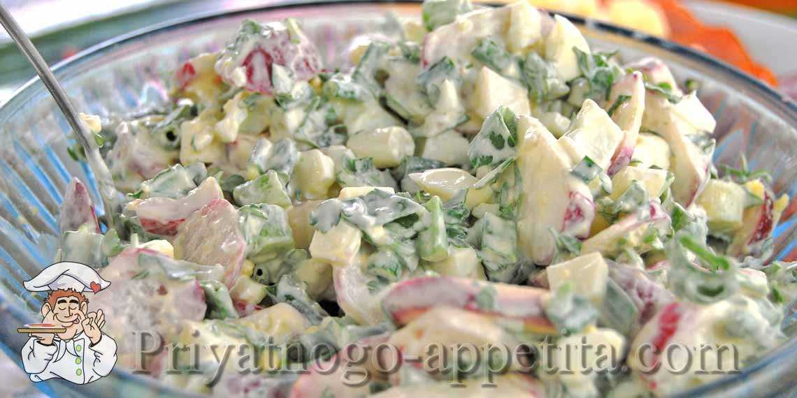 Салат из огурцов и редиски. 10 рецептов как приготовить полезный овощной салат