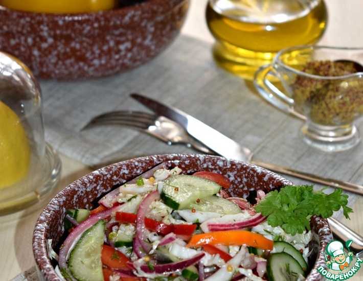 Салат из свежих овощей - просто и быстро: рецепт с фото и видео