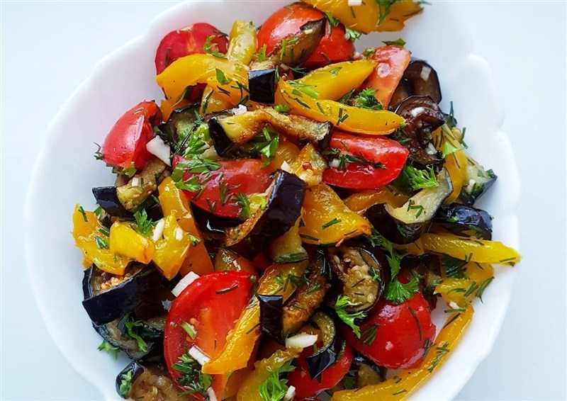 Салат с хрустящими баклажанами и помидорами по грузински рецепт с фото пошагово и видео - 1000.menu