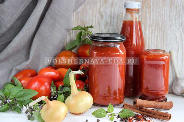 Соус из помидоров на зиму: 7 простых рецептов в домашних условиях
