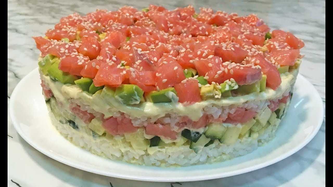Суши торт салат рецепт с фото пошагово и видео - 1000.menu