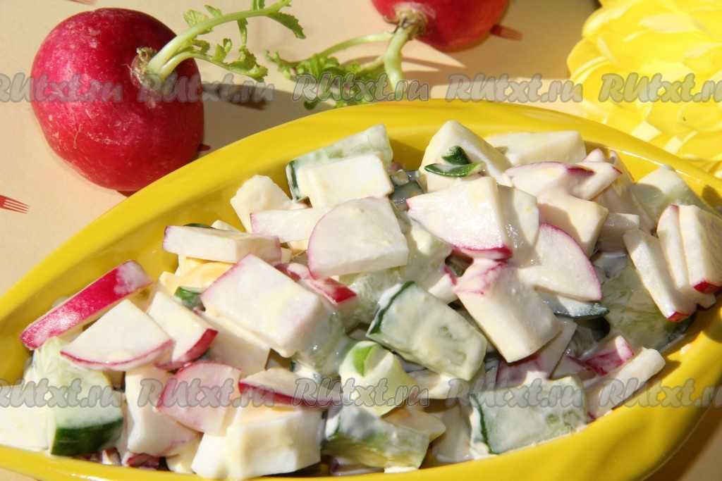 Как приготовить салат из редиса с огурцом и яйцом? интересные рецепты, калорийность