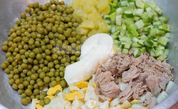Салат с тунцом и овощами - 9 пошаговых фото в рецепте