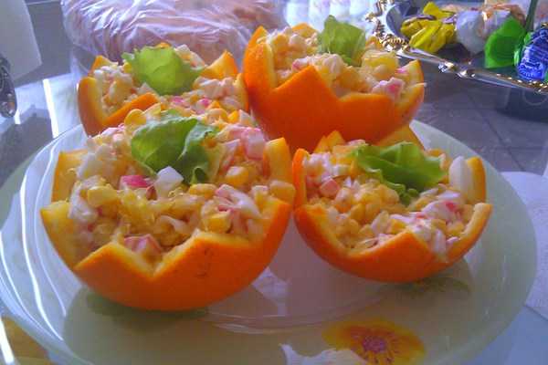 Рецепты теплый салат с апельсинами