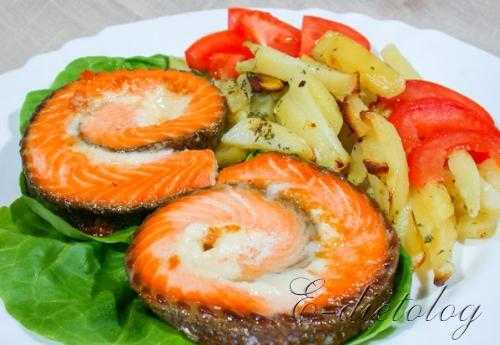 Салат с красной рыбой с цитрусовыми