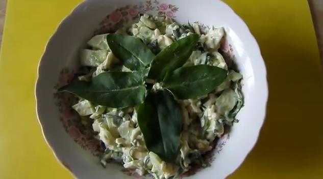 Рецепт салат со щавелем. калорийность, химический состав и пищевая ценность.