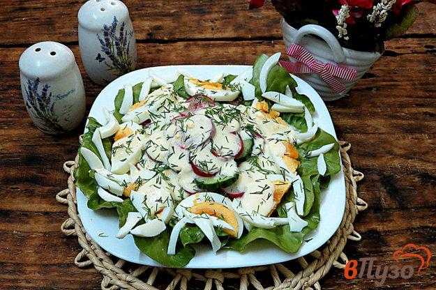 Весенний салат из редиски с яйцом и огурцом рецепт с фото пошагово - 1000.menu