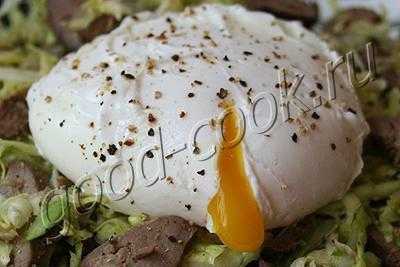 Рецепты салат с яйцом пашот