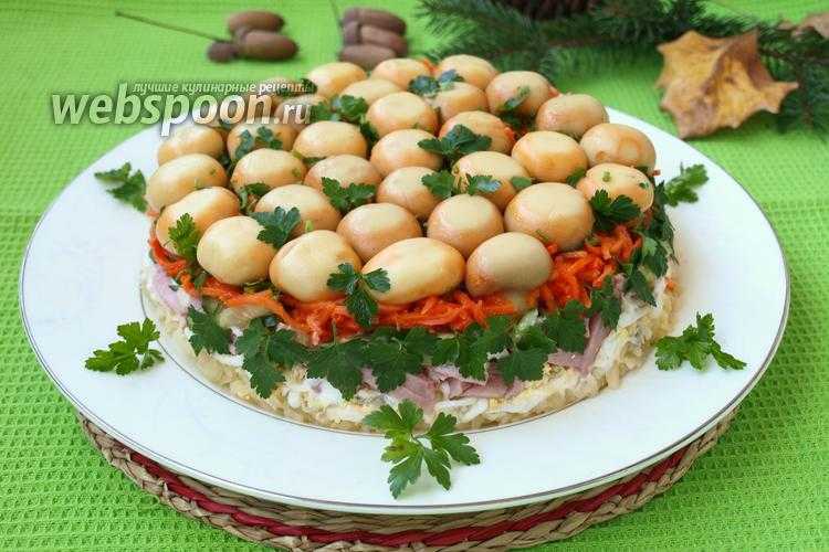 Салат грибная полянка рецепт с фото пошагово - 1000.menu