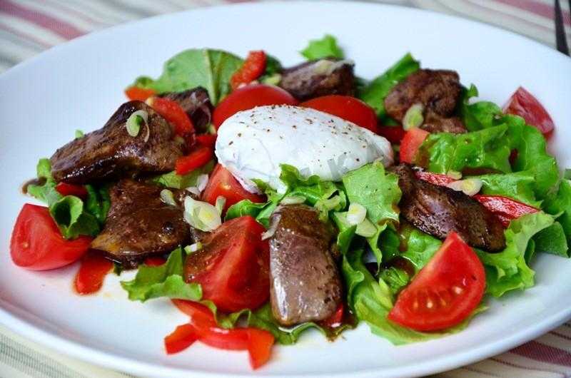 Рецепт салат овощной с яйцом пашот. калорийность, химический состав и пищевая ценность.
