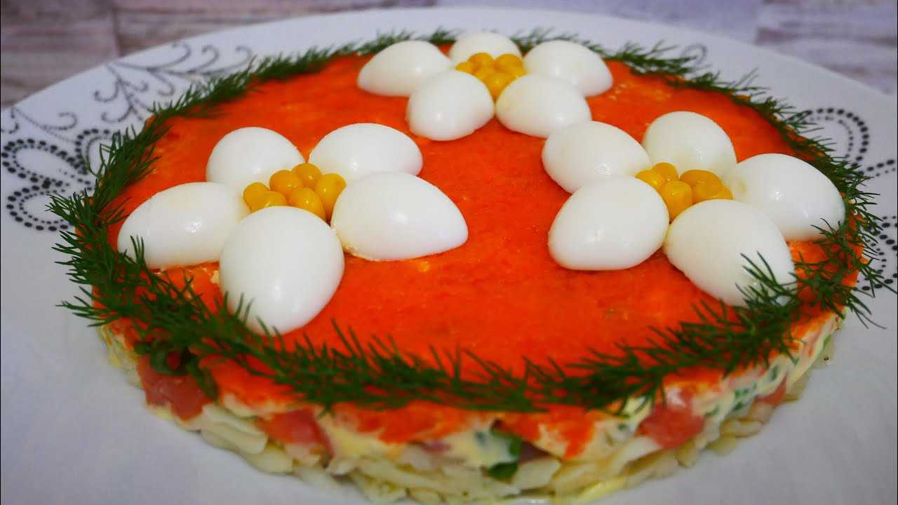 Рецепты салатов со слабосоленой семгой и форелью