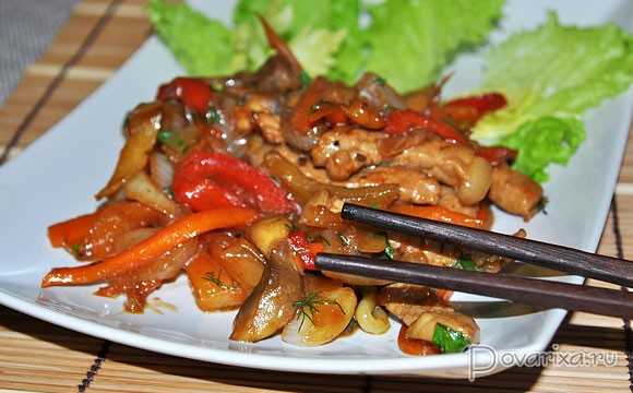 Стир-фрай из овощей и курицы - рецепт с пошаговым фото на mamsy