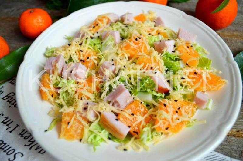 Салат "мандаринки" на новый год — рецепт с курицей