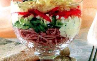 Рецепты сытных и вкусных салатов - пошаговое приготовление с фото