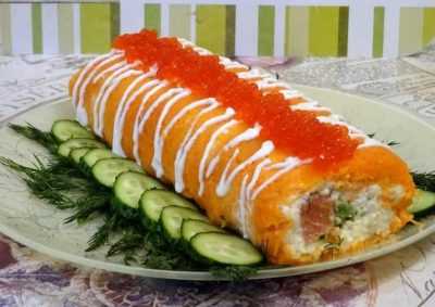 Слоеный суши-салат