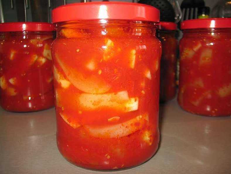 Салат из красных помидор на зиму – делаем заготовки по новому: рецепт с фото и видео