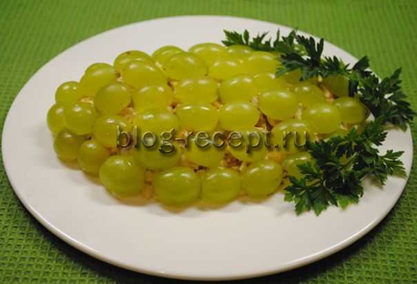 Пошаговый рецепт салата тиффани с виноградом